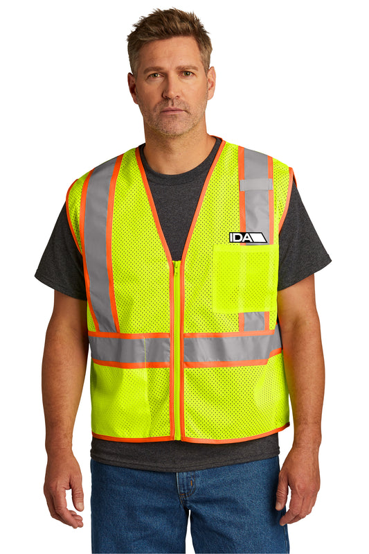 CornerStone® ANSI 107 Class 2 Mesh Zippered Two-Tone Safety Vest